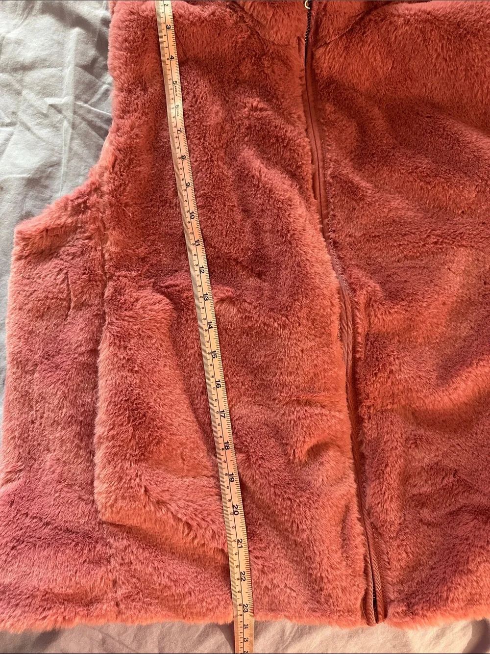 Womens Plush Fleece Vest - Dusty Rose